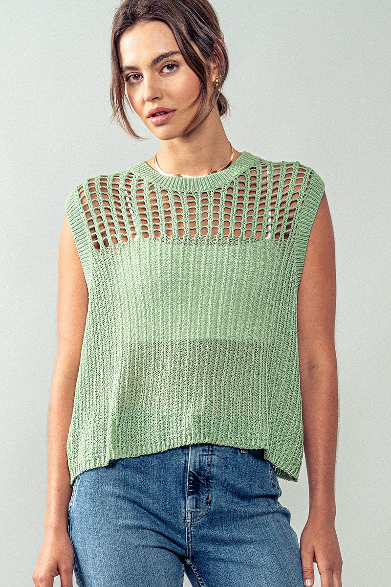 Lucy Crochet Loose Fit Top - KC Outfitter