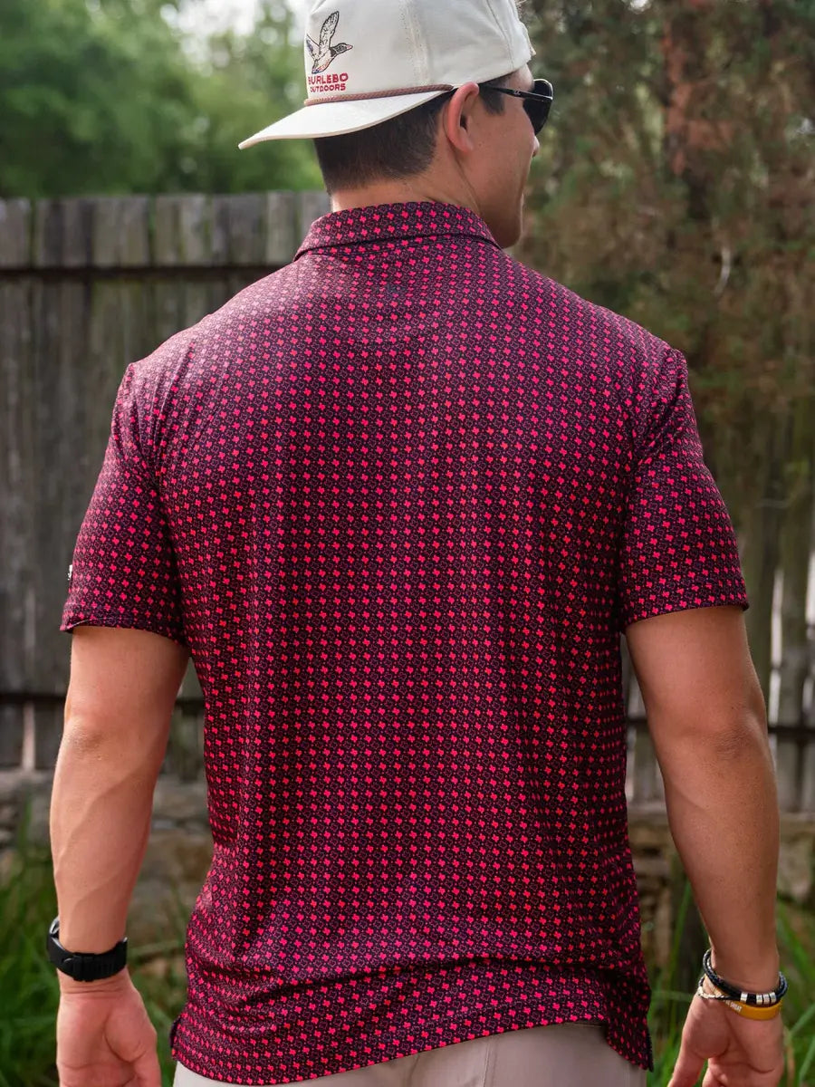 Burlebo - Performance Polo Texas Red & Black - KC Outfitter