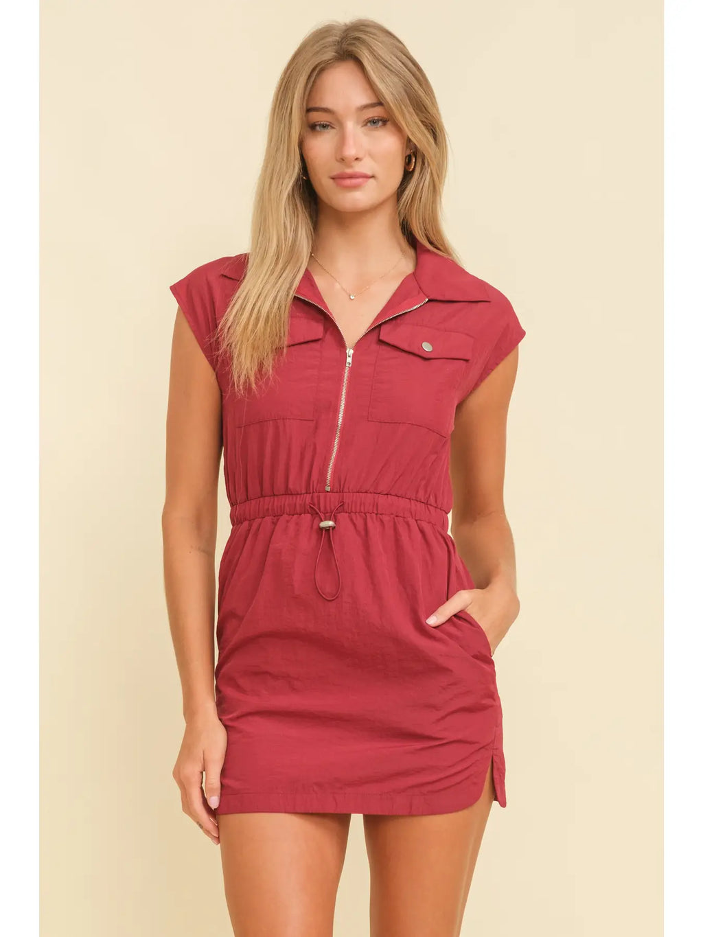 Candy Maroon Jumper Dress