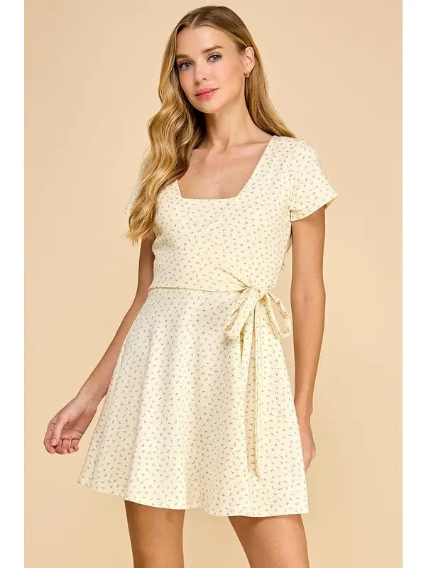addison mini dress Addison Faux Wrap Dress