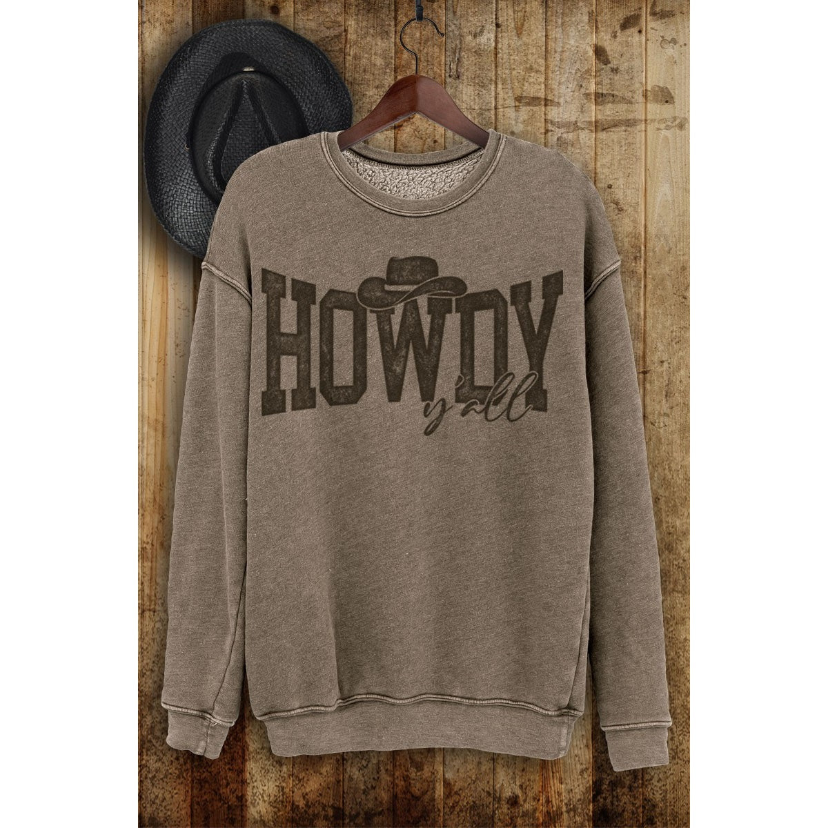 Howdy Y'all Brown Sweatshirt