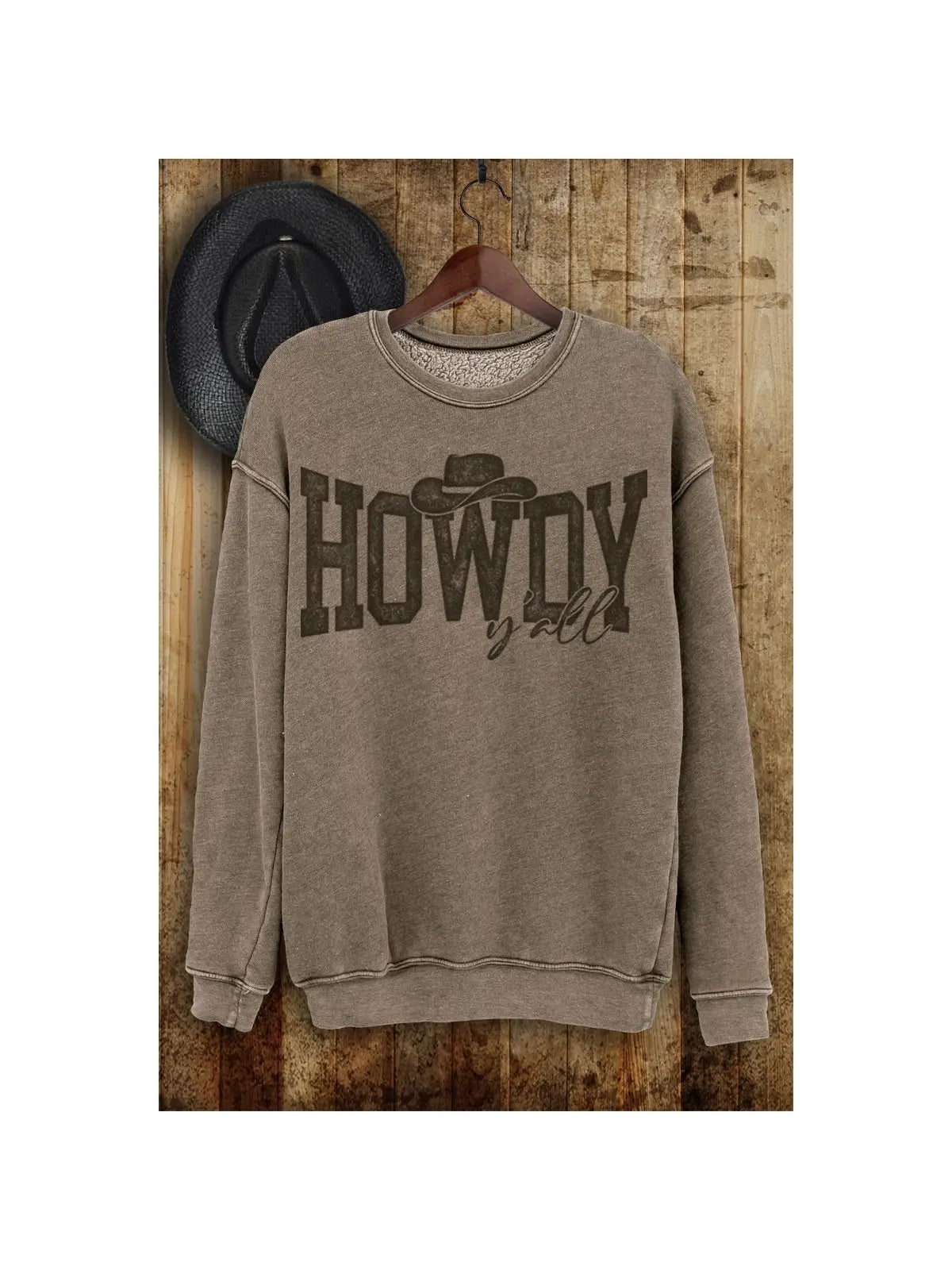 Howdy Y'all chocolate Sweatshirt