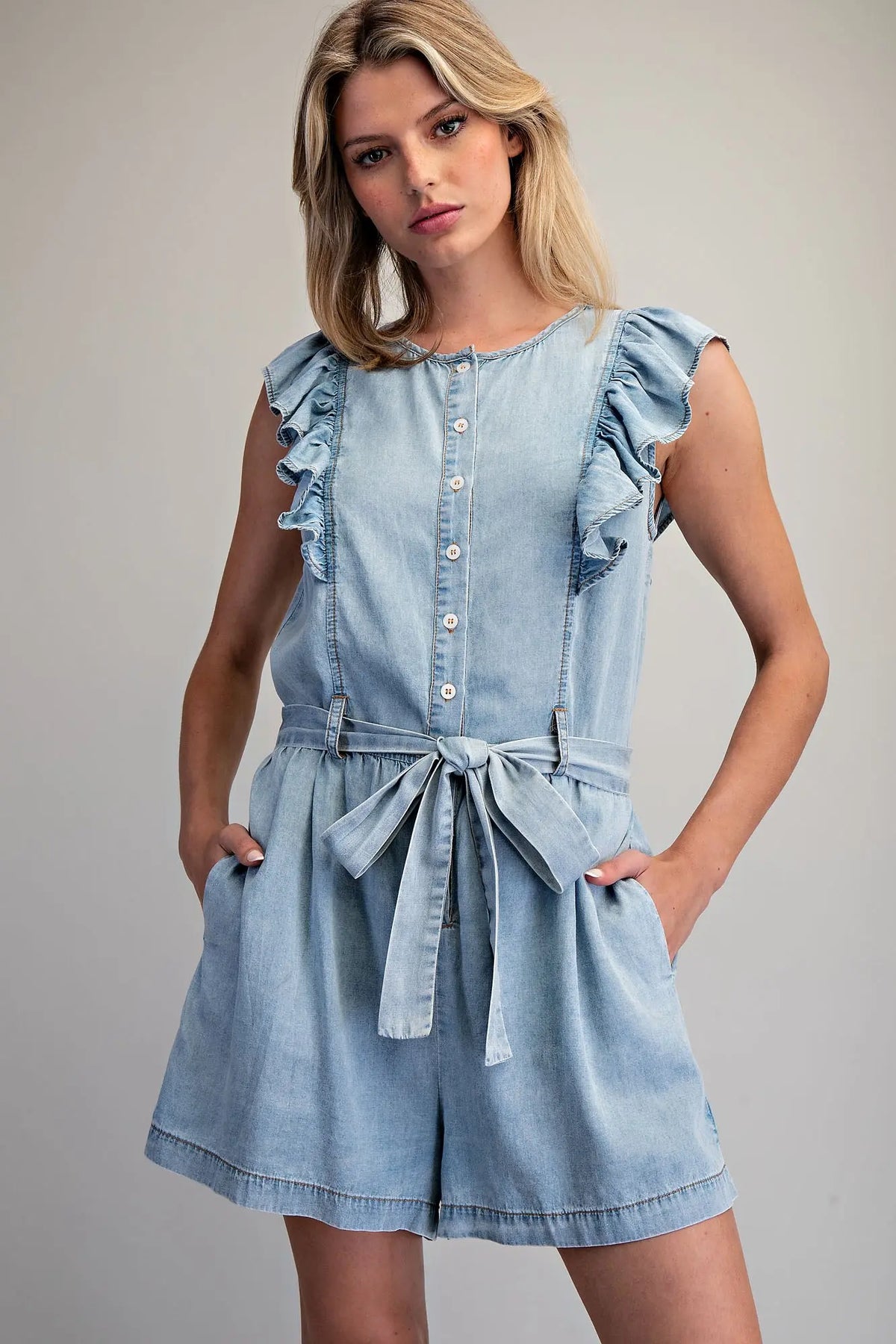 Cassidy Denim Romper - KC Outfitter