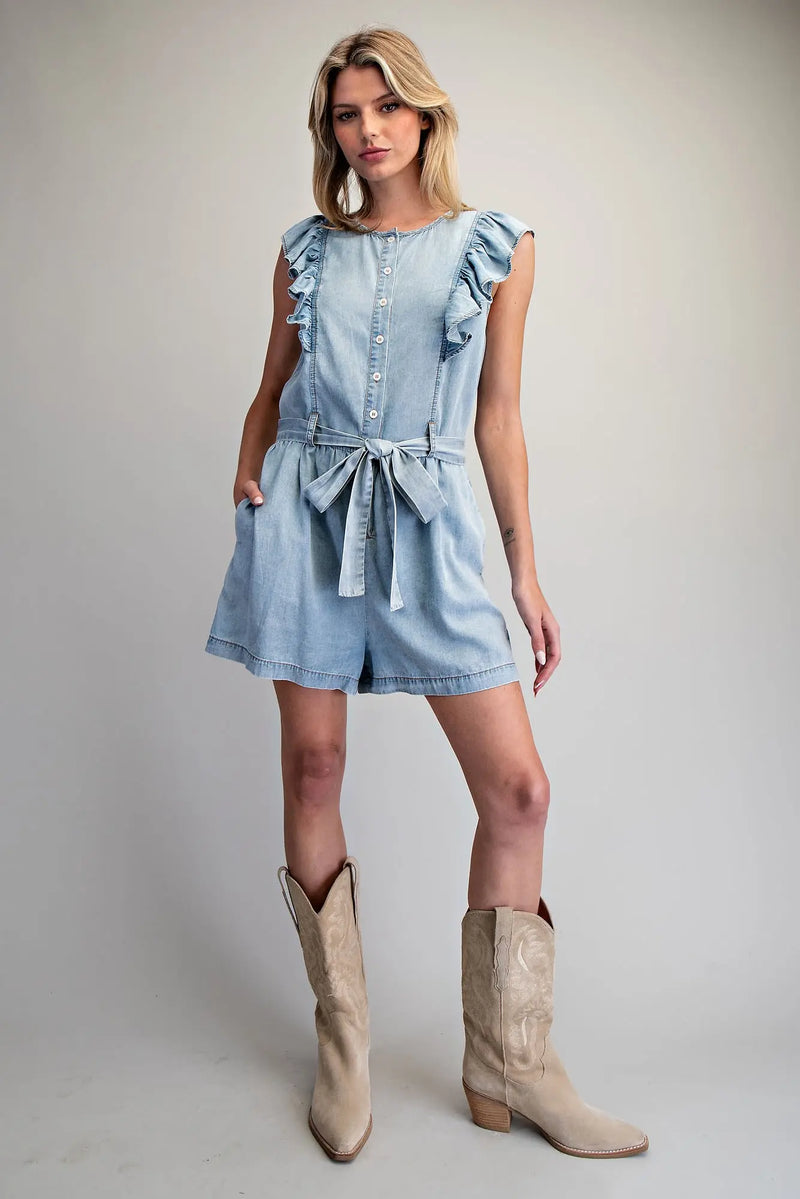 Cassidy Denim Romper - KC Outfitter