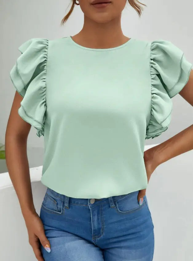 Butterfly Sleeve Top - KC Outfitter