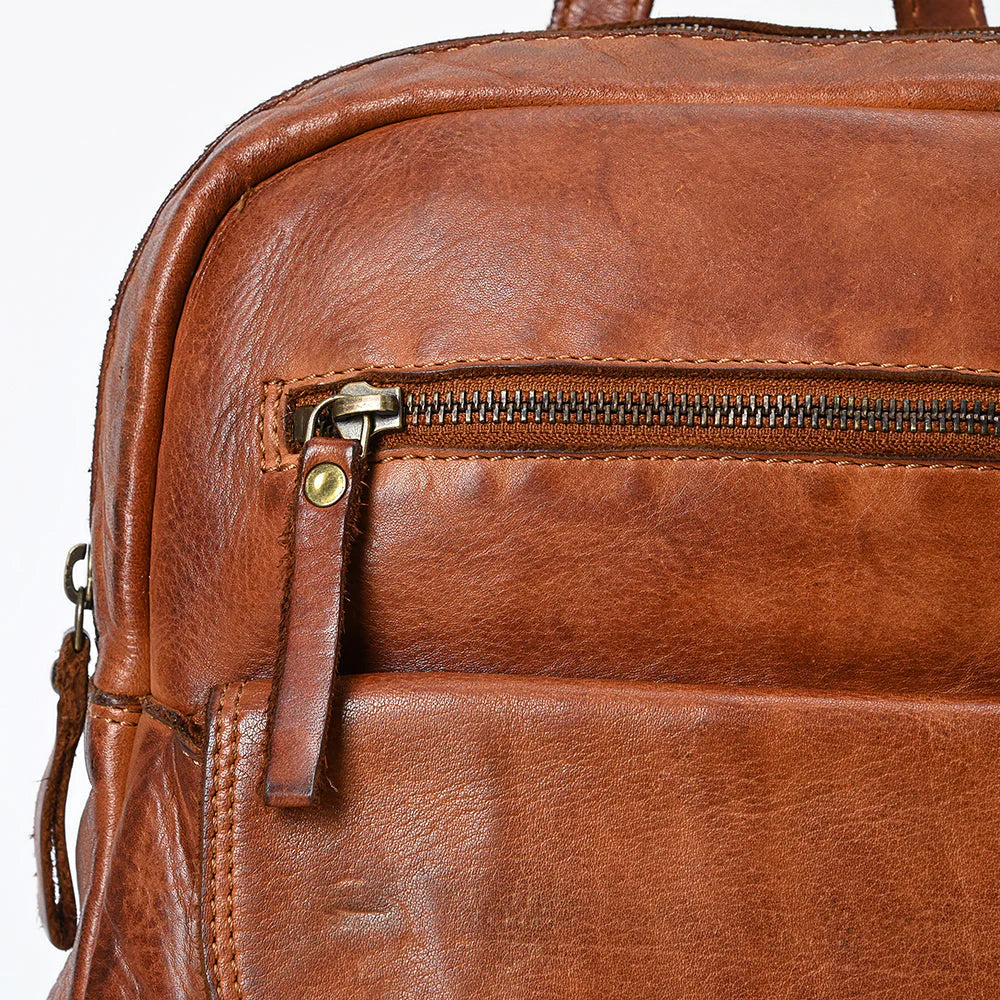 Valero Tanned Leather Backpack - KC Outfitter