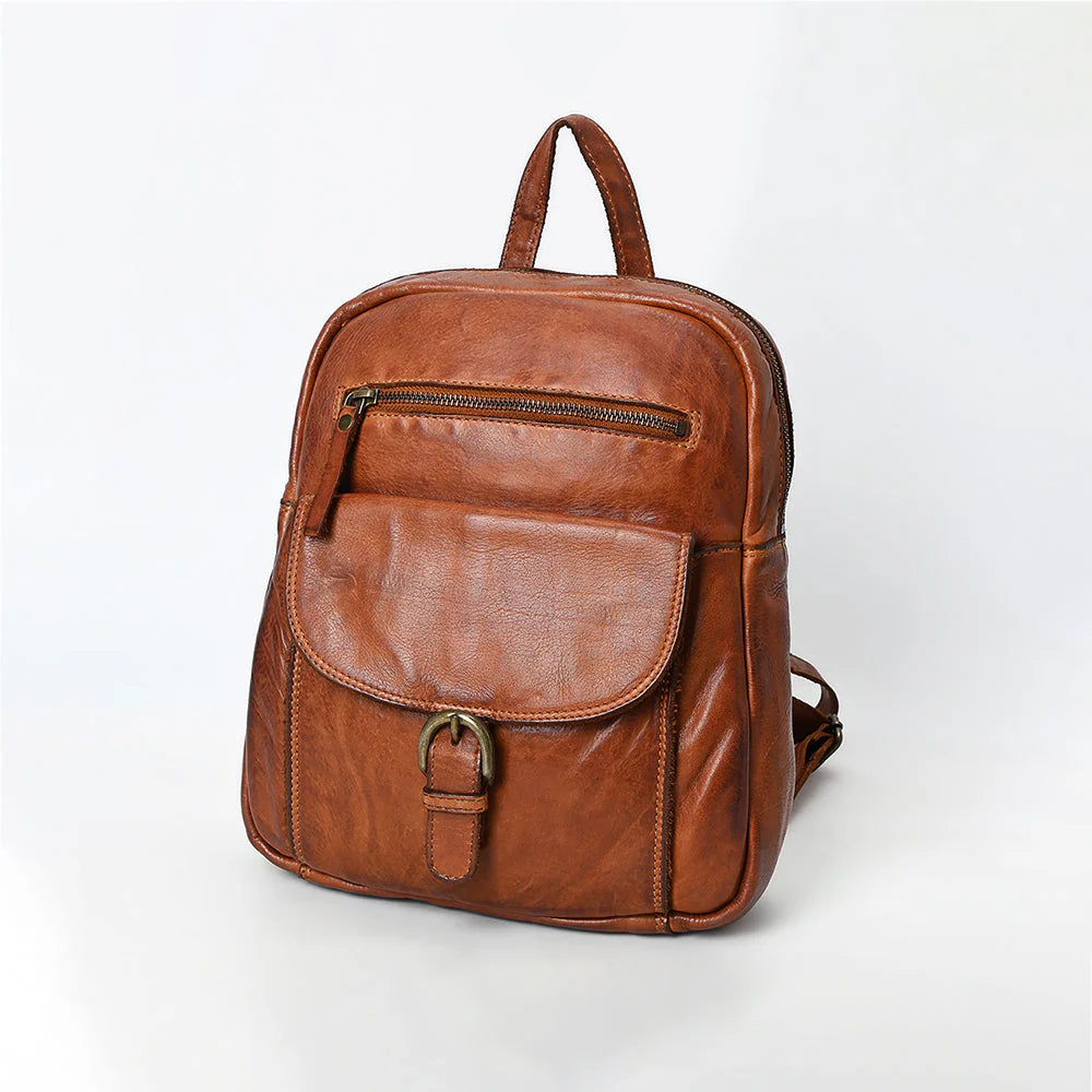 Valero Tanned Leather Backpack - KC Outfitter
