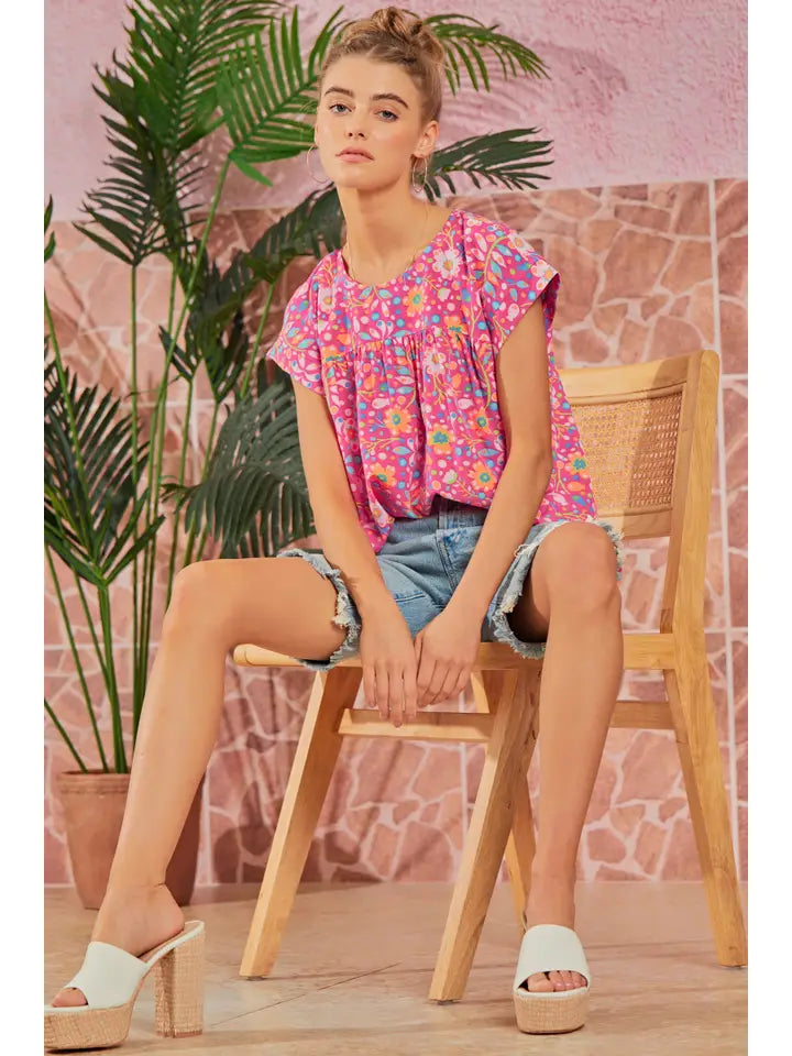 Dedra Floral Top - KC Outfitter