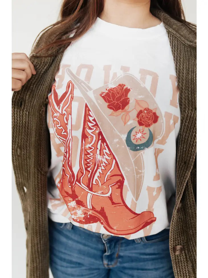Cowboy Boots - Graphic Tshirt - KC Outfitter