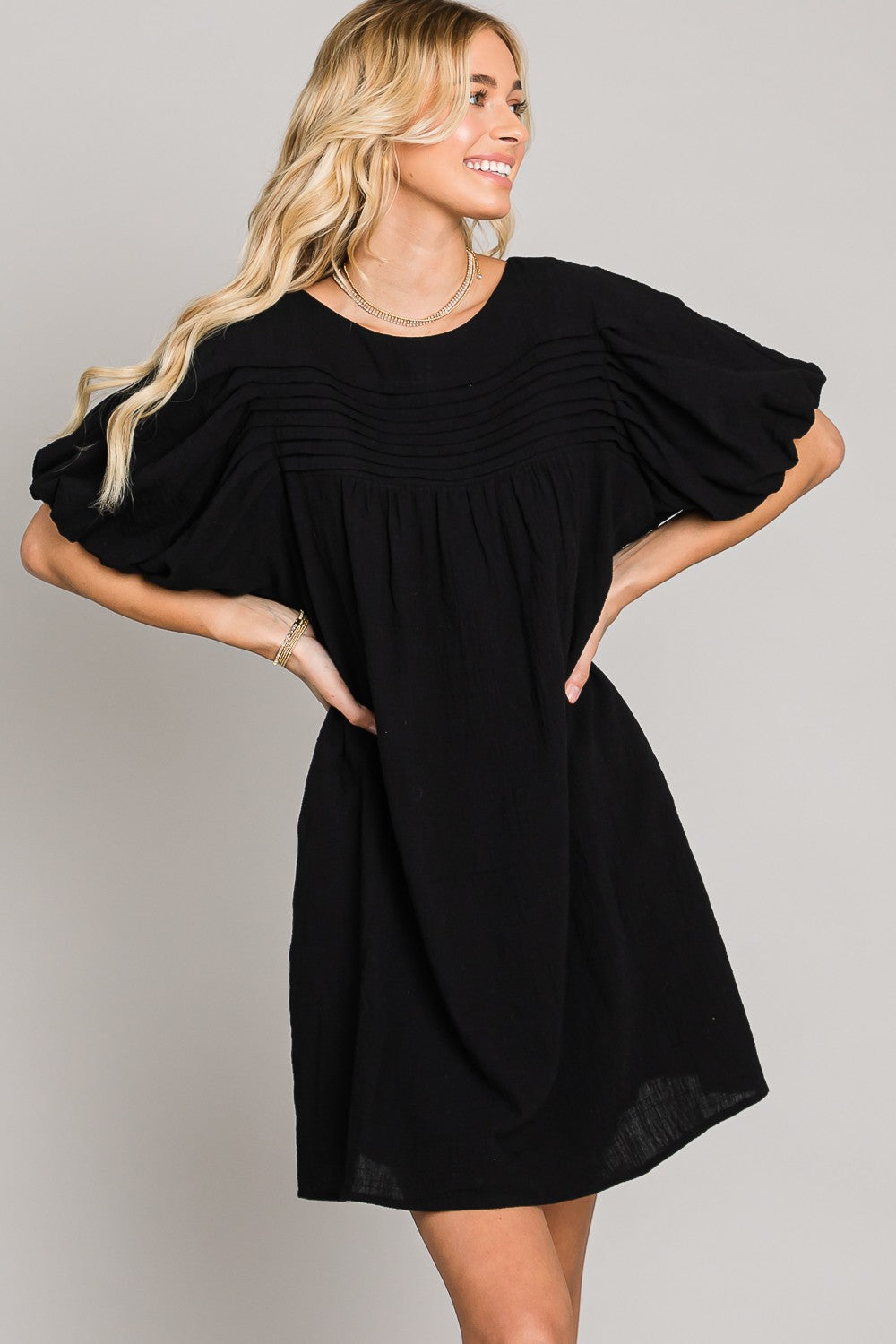 Mandy Black Shift Dress - KC Outfitter