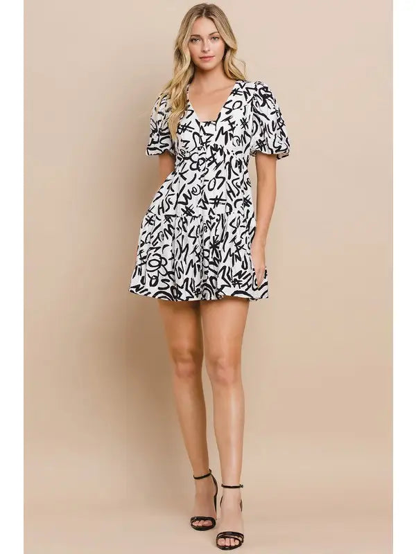 Amy Mini Abstract Dress - KC Outfitter
