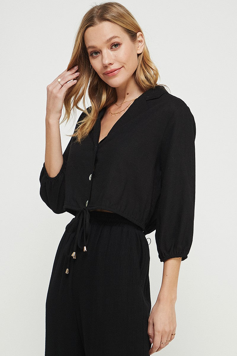 Zana Cropped Long Sleeve Top - KC Outfitter