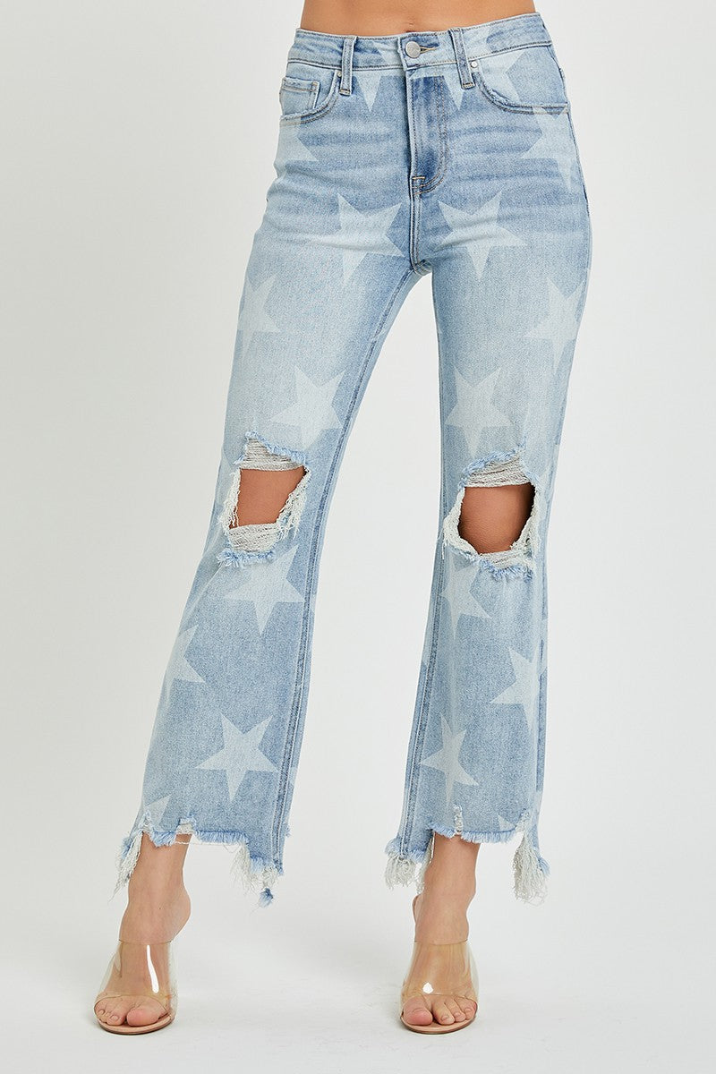 High Rise Star Straight Jean - KC Outfitter