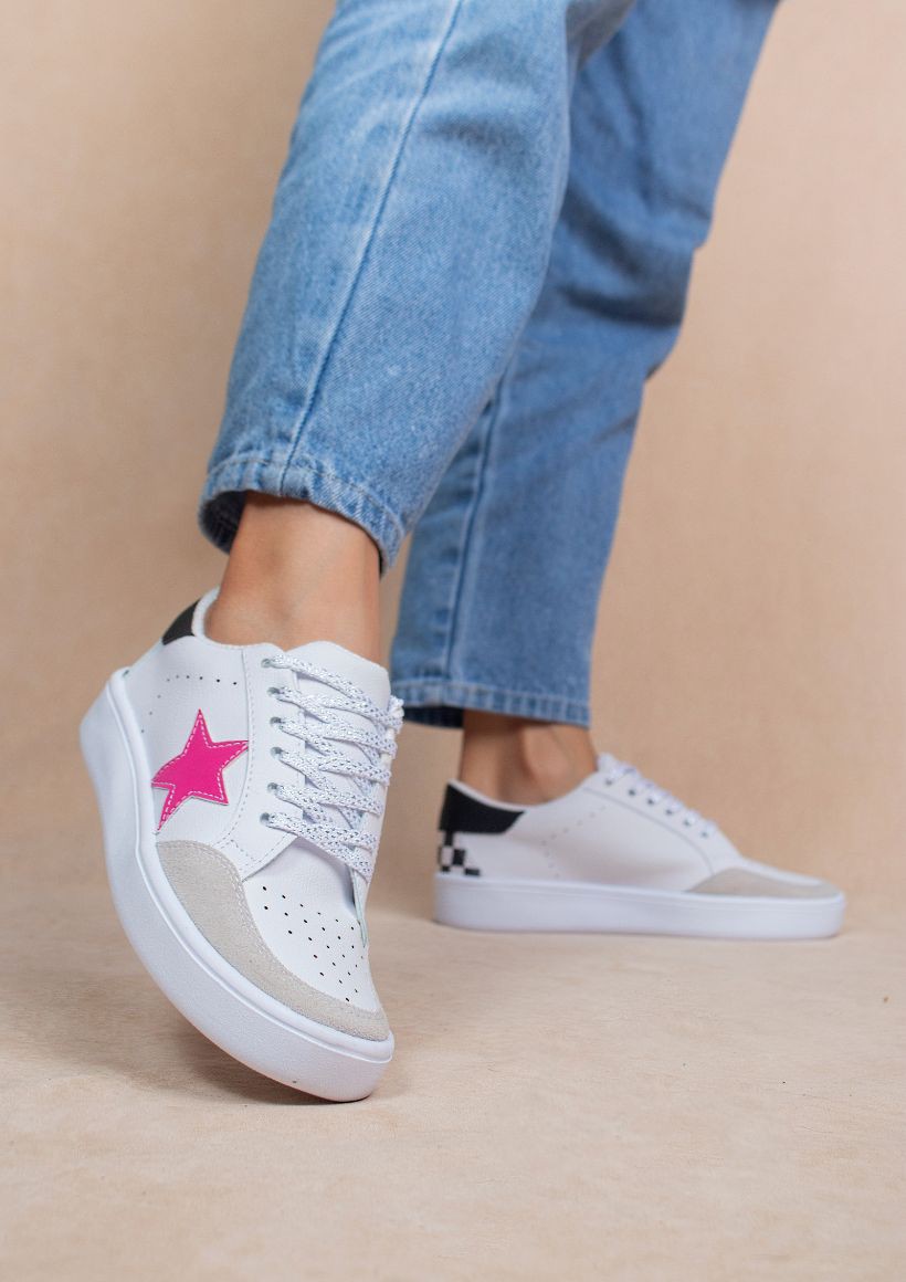 Pricilla Pink Star Sneakers - KC Outfitter
