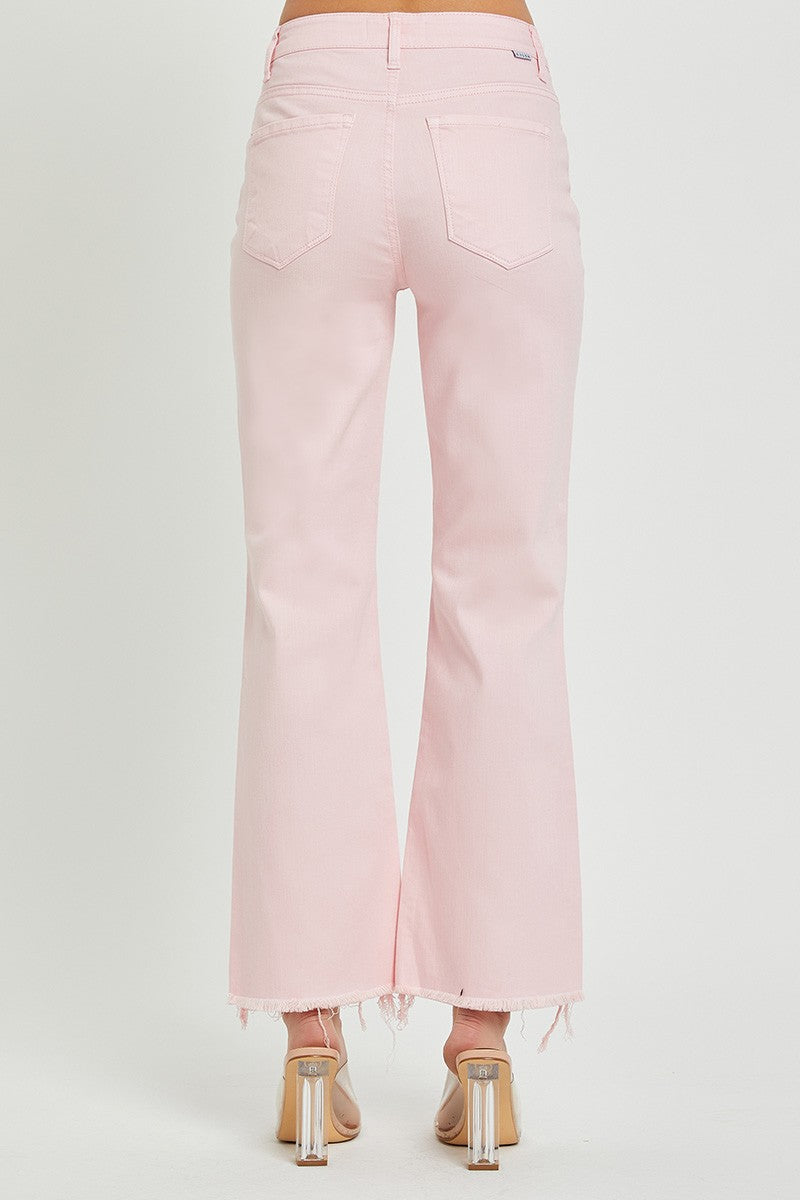 High Rise Straight Pink Jeans - KC Outfitter