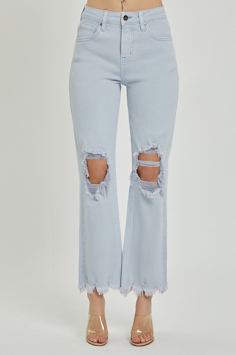 Risen Distressed Cropped Jeans - KC Outfitter