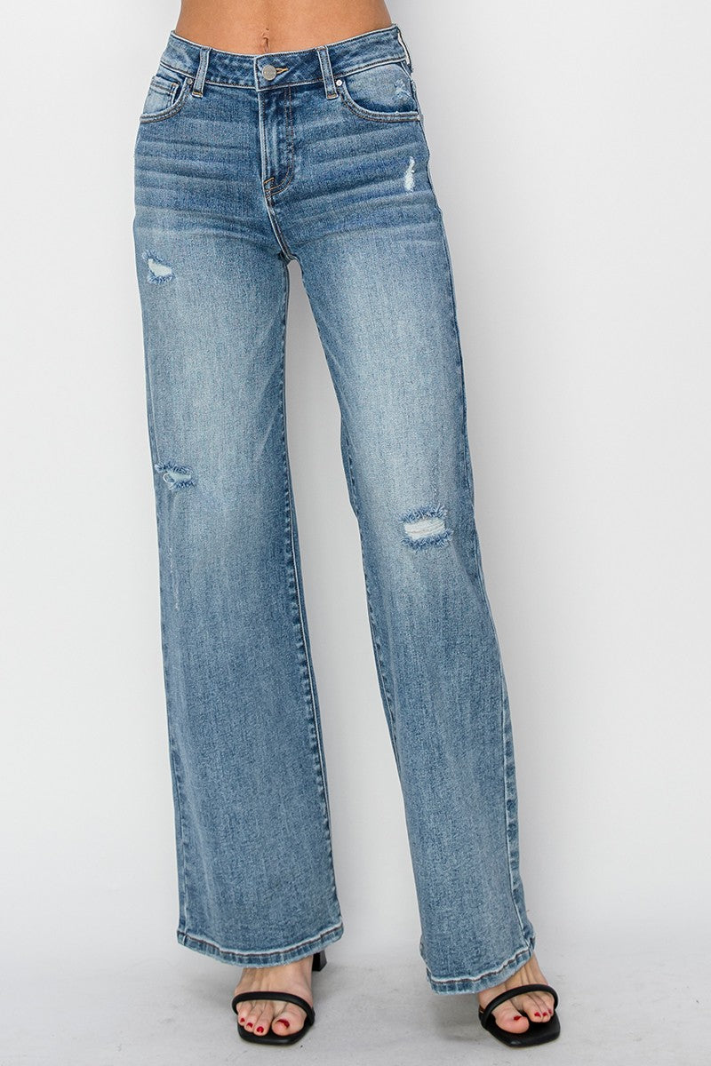 Risen - High Rise Vintage Washed Jeans