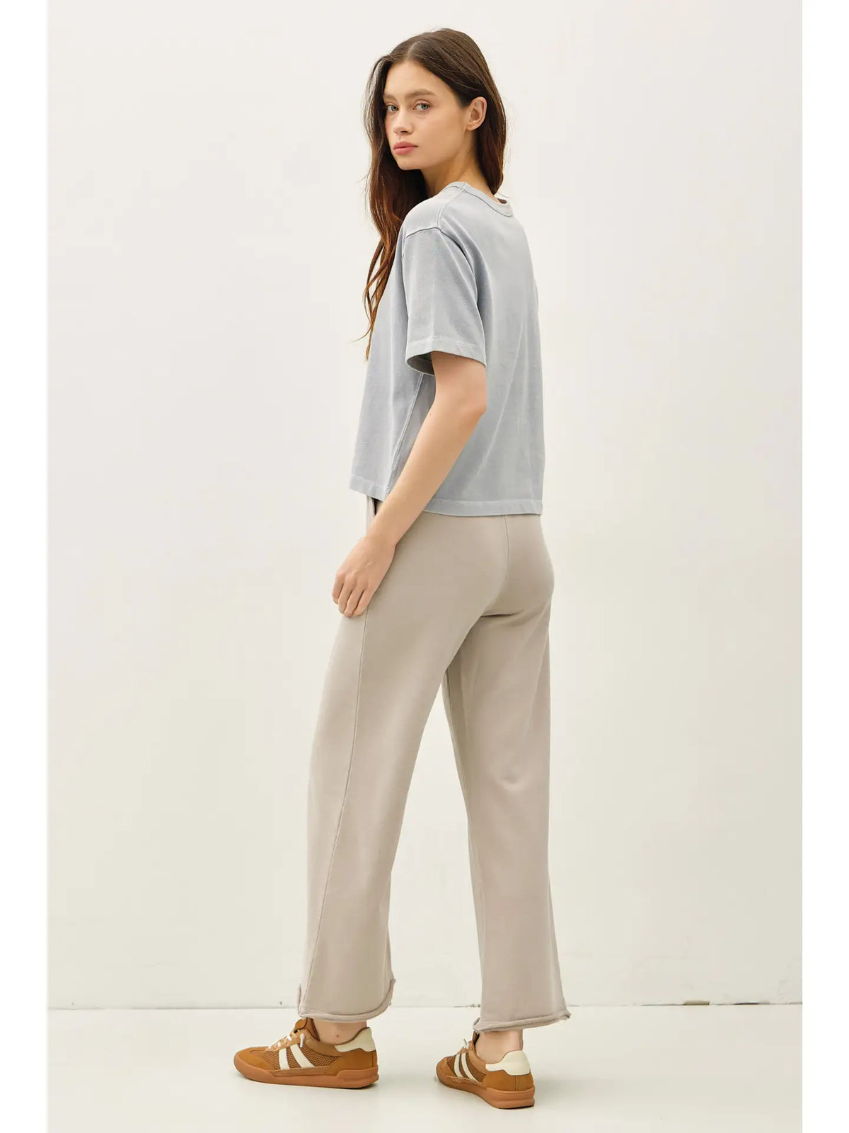 Boxy Cropped Crewneck Tshirt