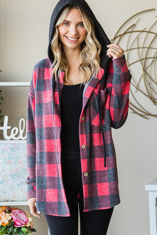 Heidi Hooded Flannel - KC Outfitter