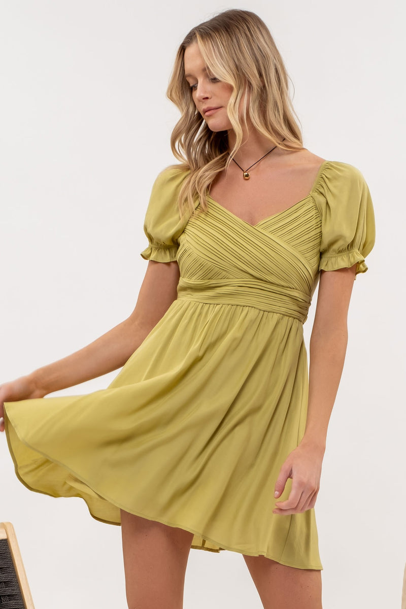 Wendy Pleated Front Dress - KC Outfitter