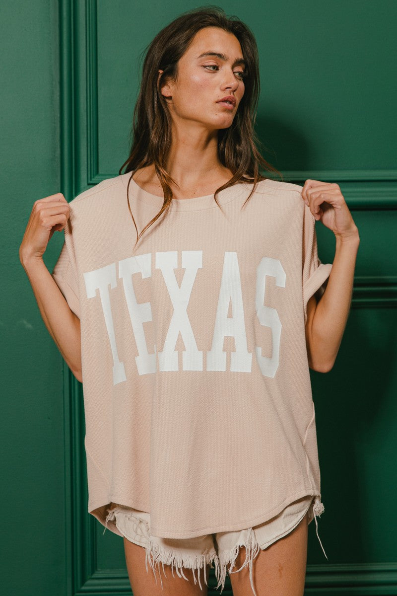 Texas Printed Rib Tshirt - KC Outfitter