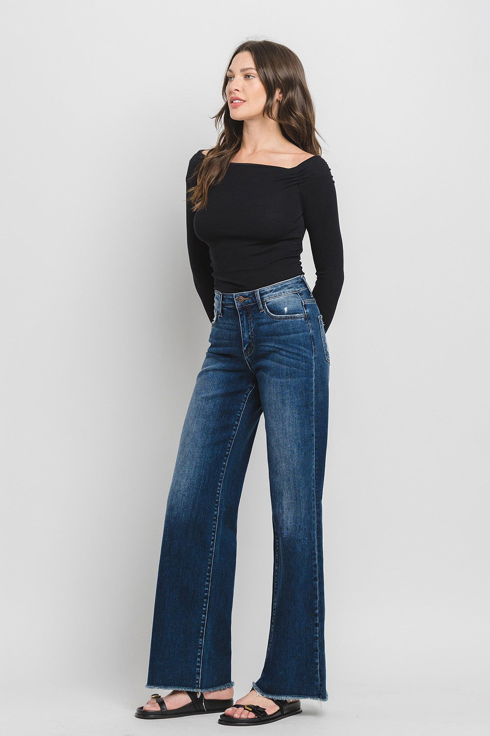 Flying Monkey - High Rise Wide Leg Jeans