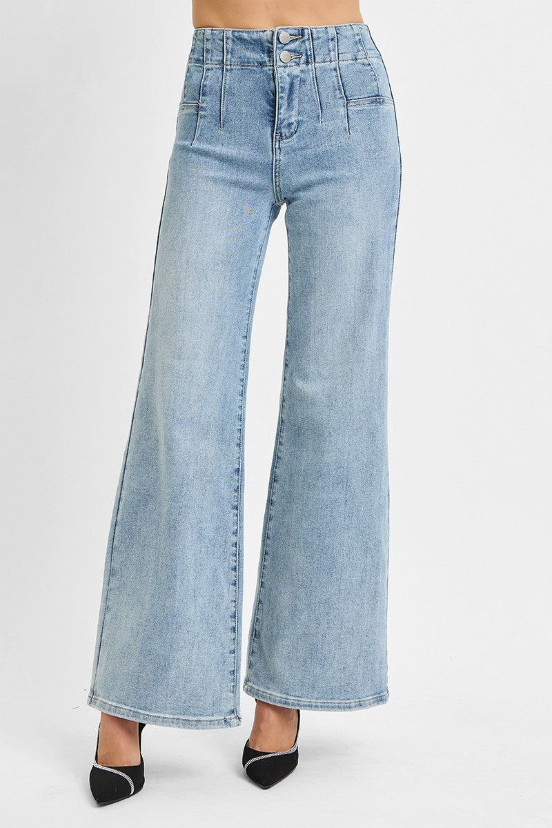 High Rise Dart Waist Jeans