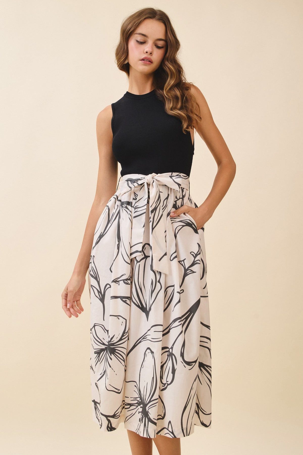 Erika  A Line Sleeveless Dress
