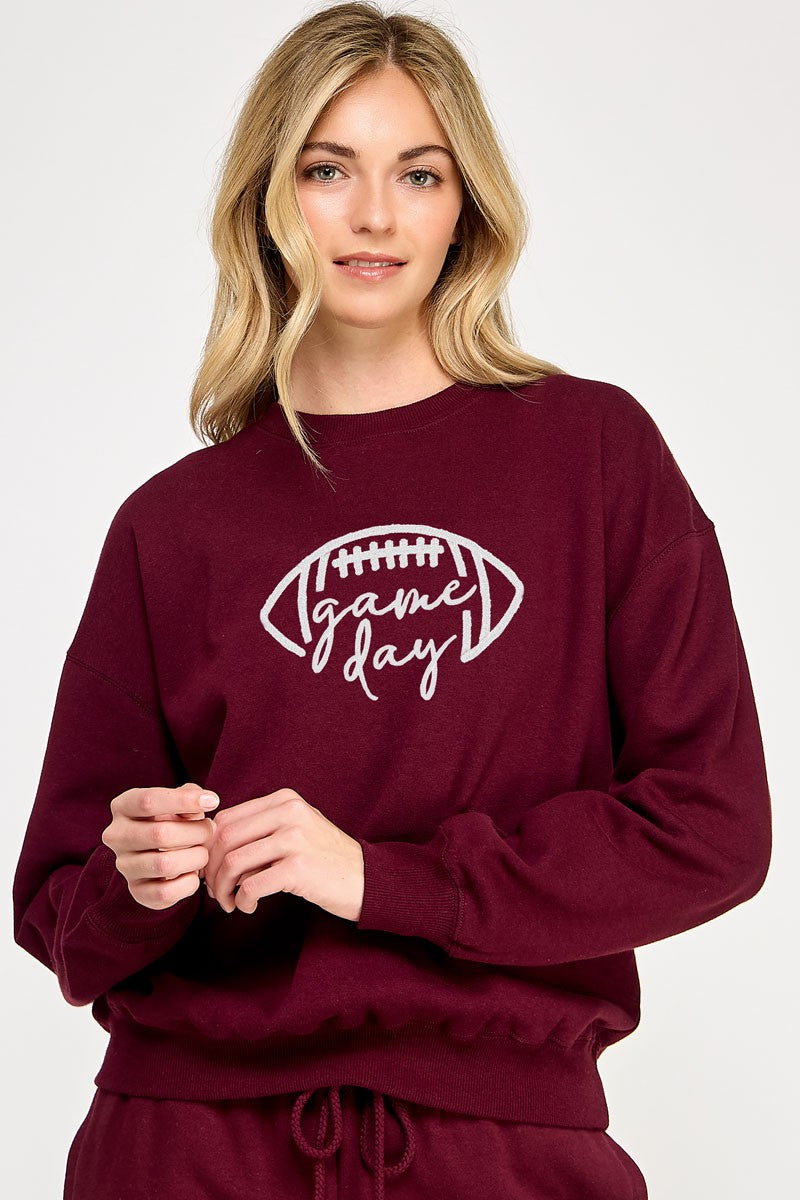 Burgundy Game Day Sweatshirt
