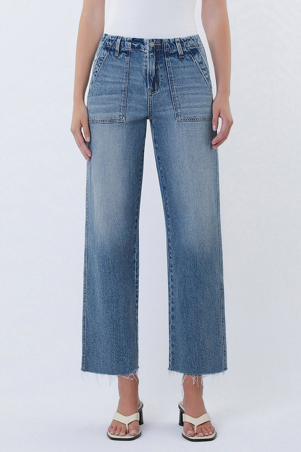 High Rise Patch Pocket Jean - KC Outfitter