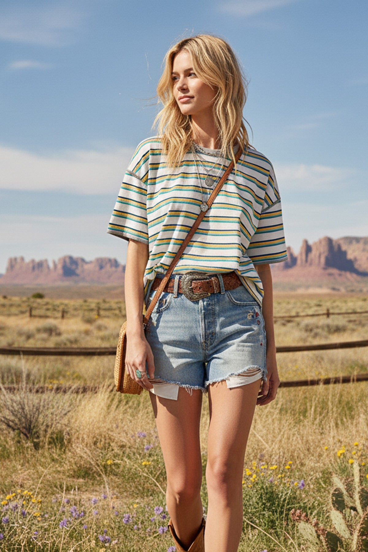 Blanca Oversized Striped Top - KC Outfitter