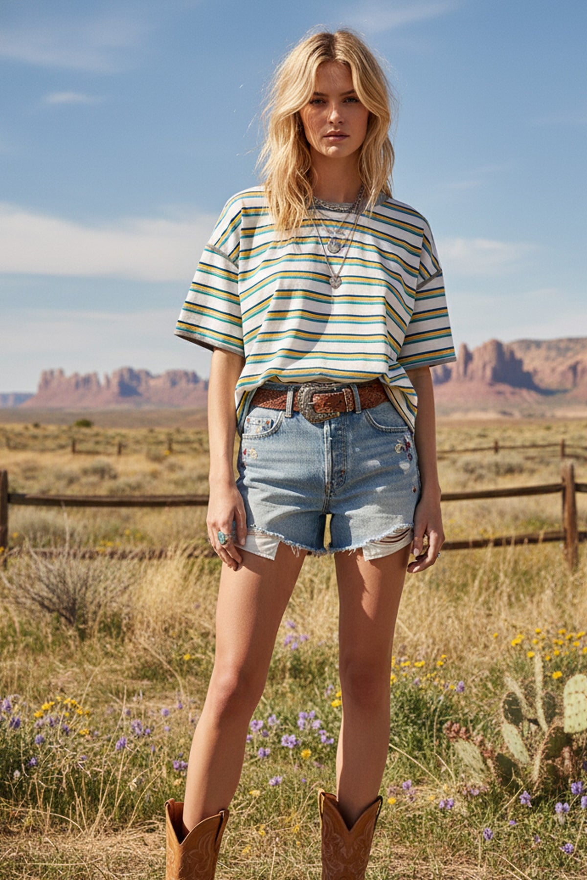Blanca Oversized Striped Top - KC Outfitter