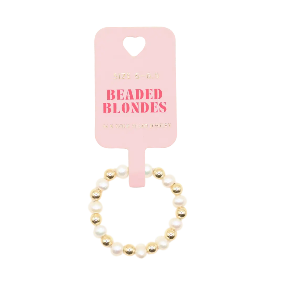 Beaded Blondes - Coastal Pearl Ring - KC Outfitter