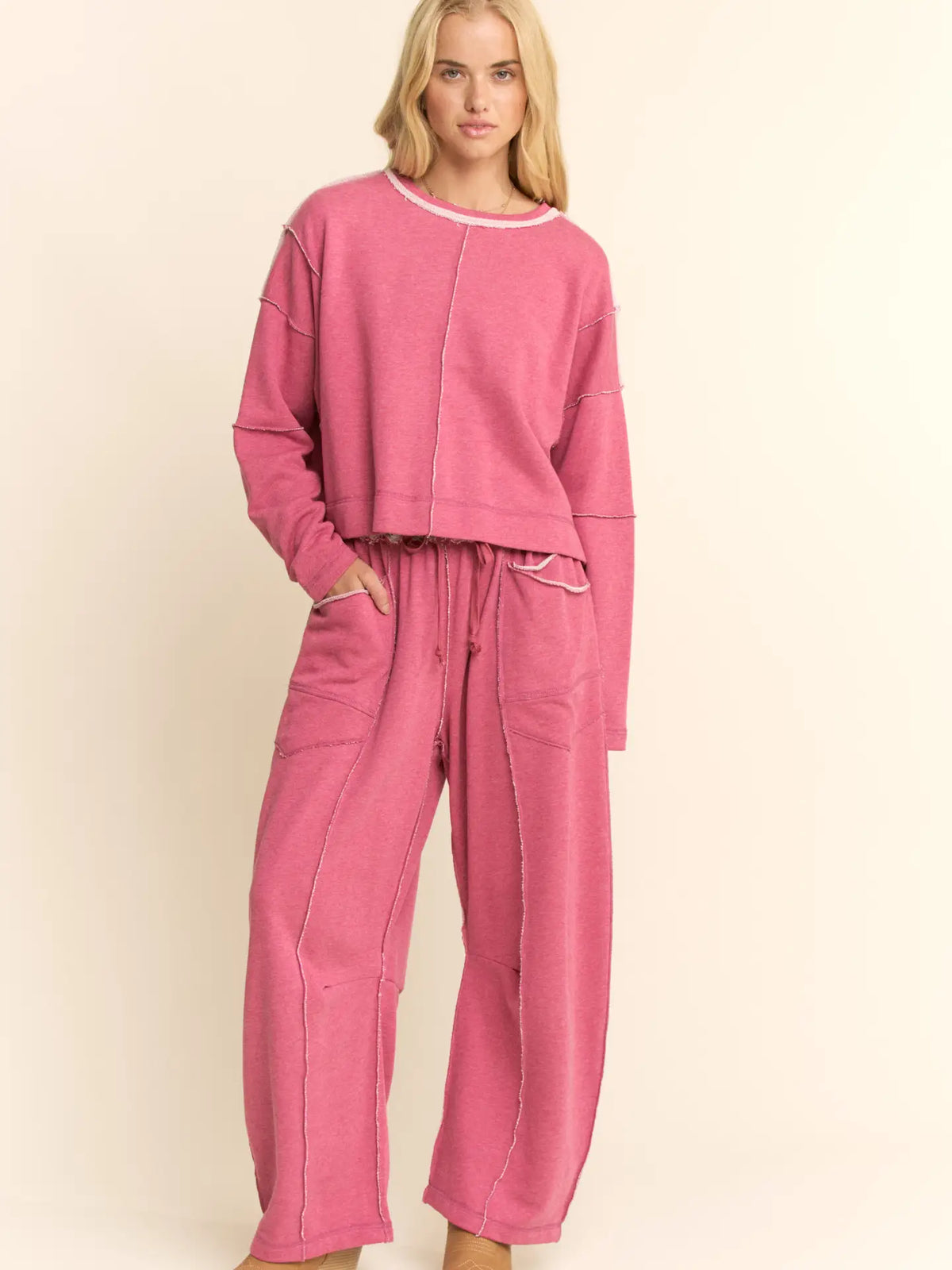 Mineral Washed Pant Set