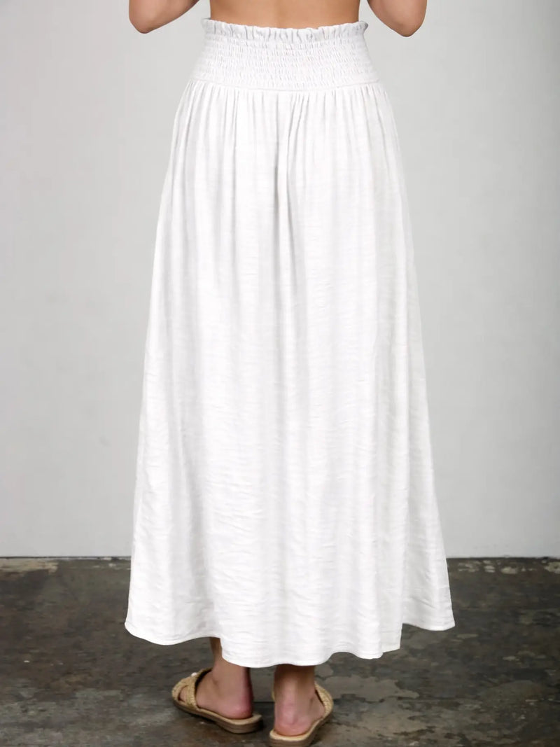 Textured White Skirt - KC Outfitter