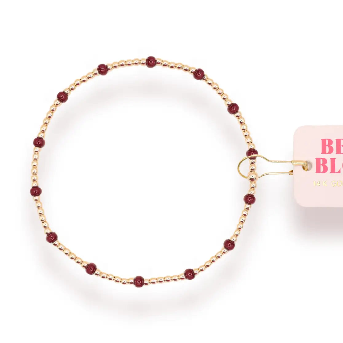 Beaded Blondes - Maroon Dainty Poppi