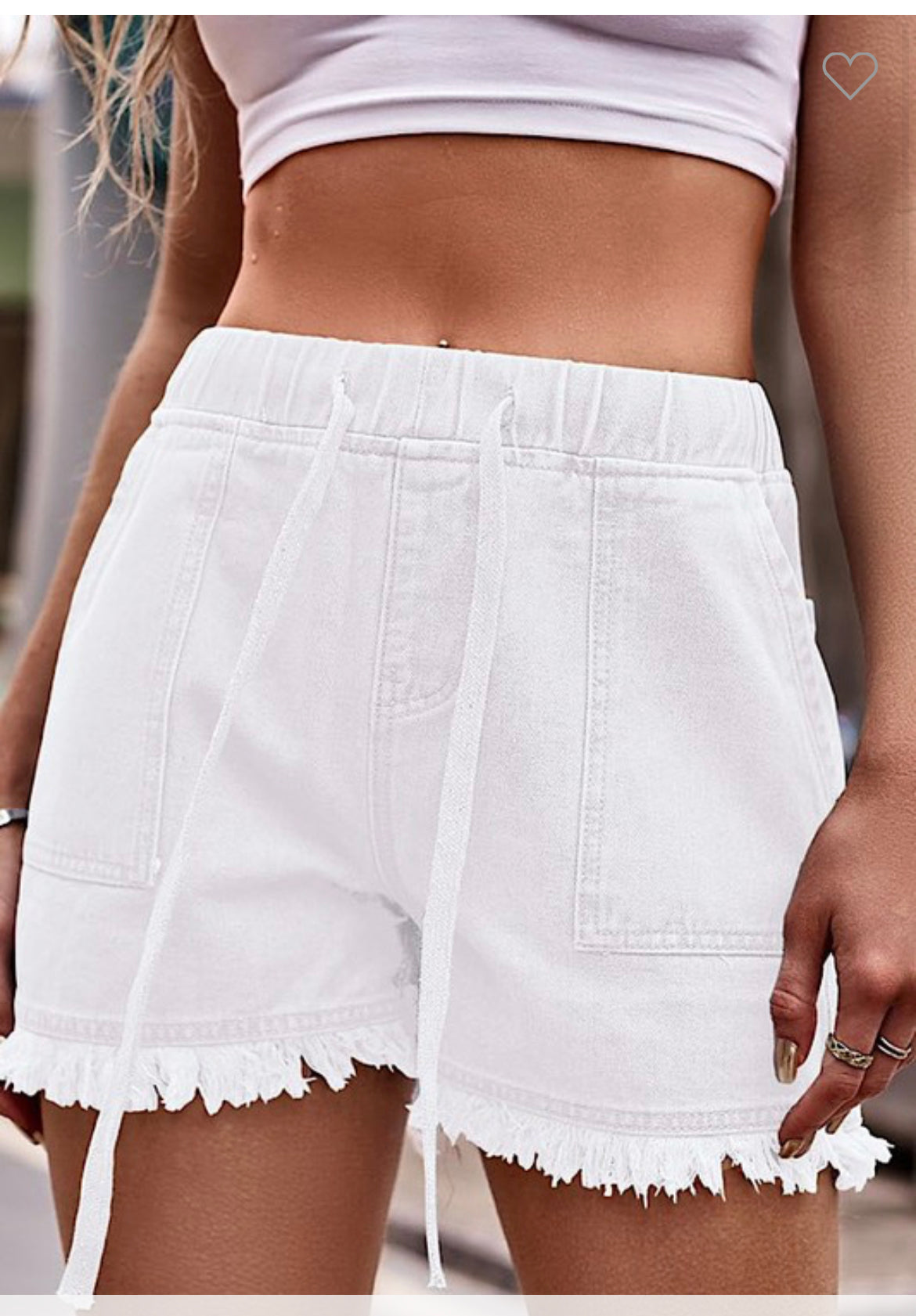 Casual White Shorts