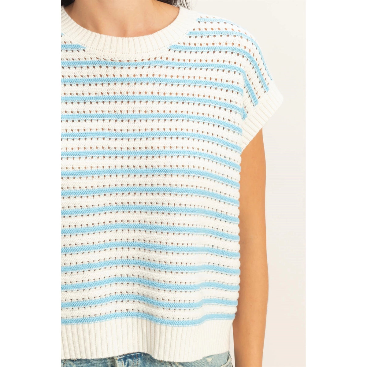 Open Weave Sweater Top