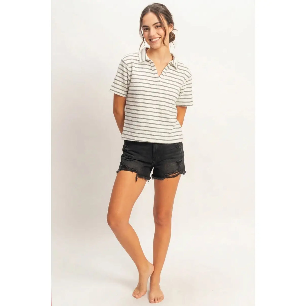 Pamela Striped Polo