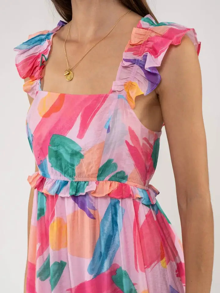 Emily Brush Stroke Dress - KC Outfitter