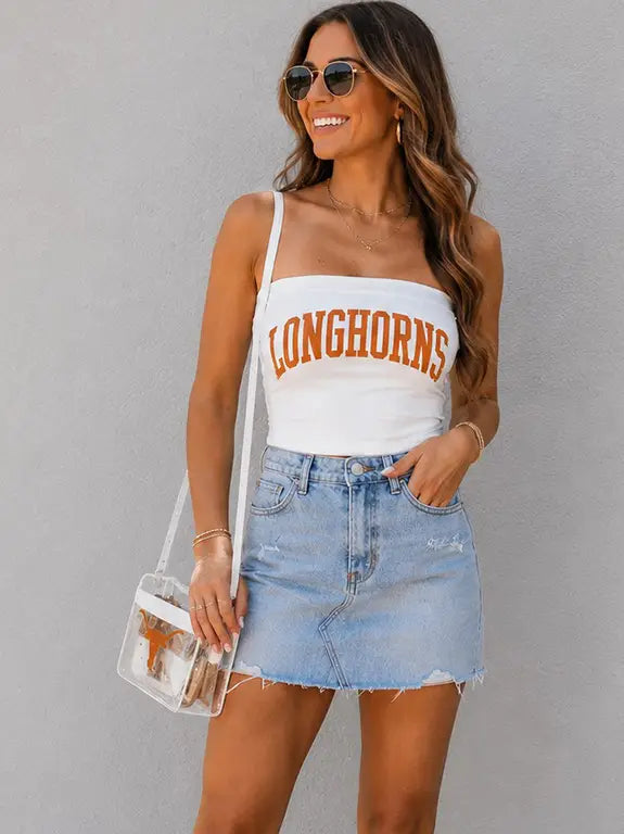 Longhorn Graphic Tube Top