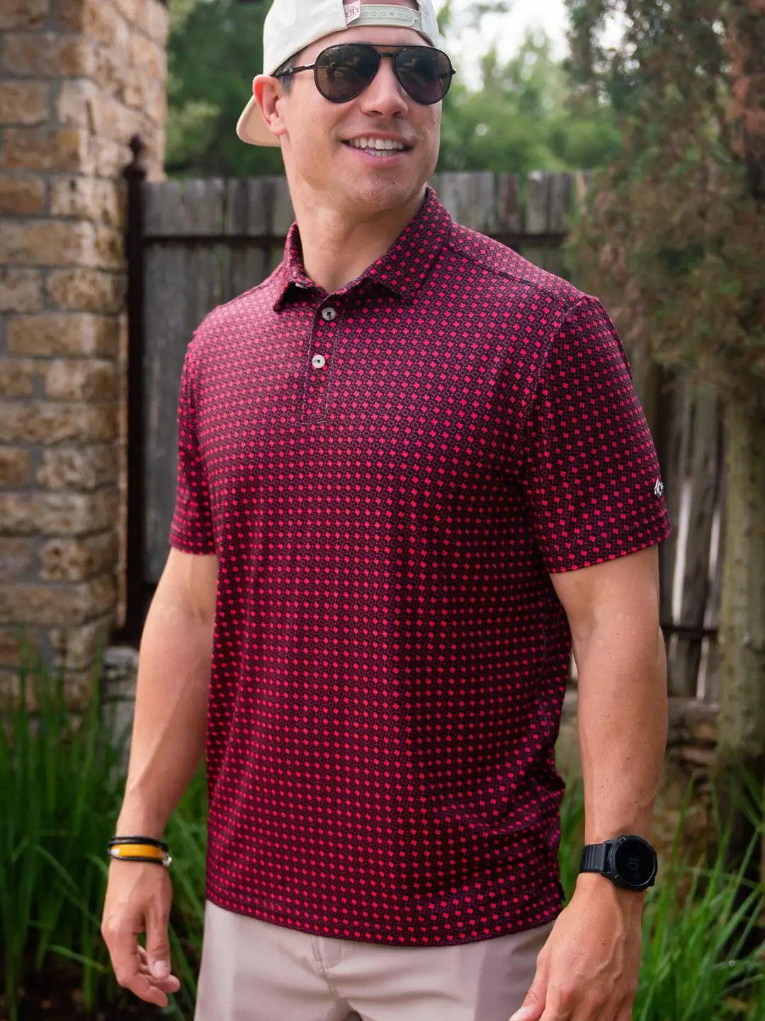 Burlebo - Performance Polo Texas Red & Black - KC Outfitter