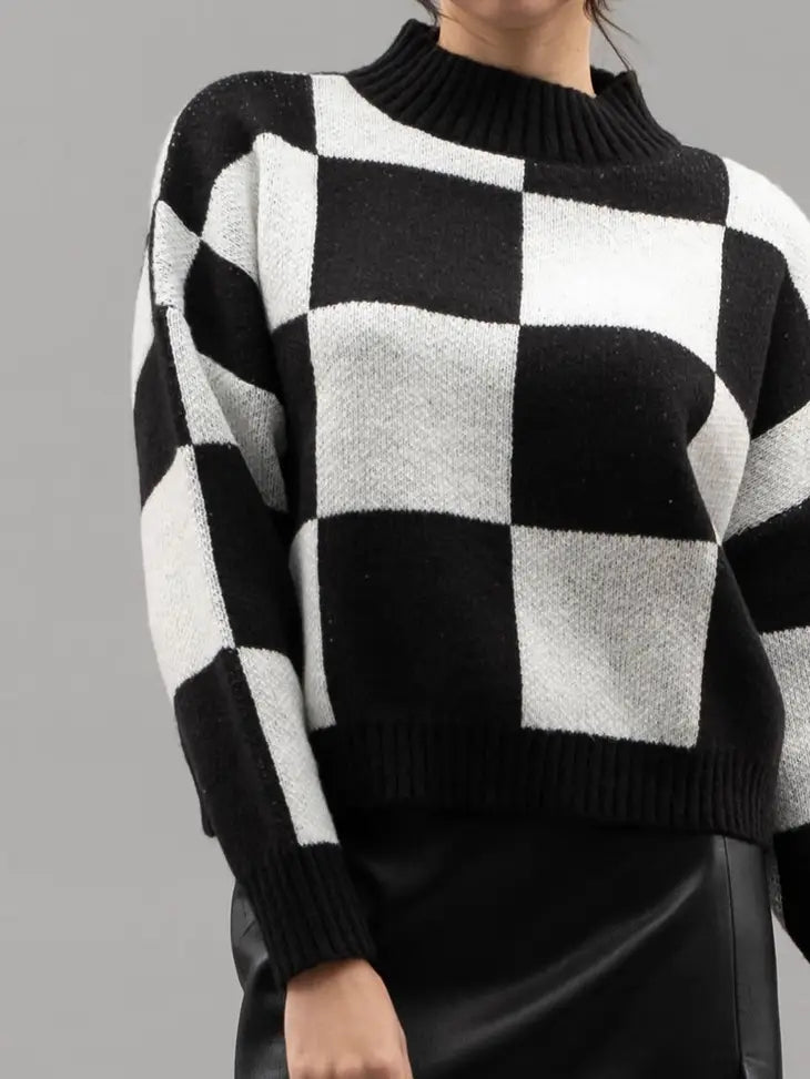 Kelsey Checkered Sweater