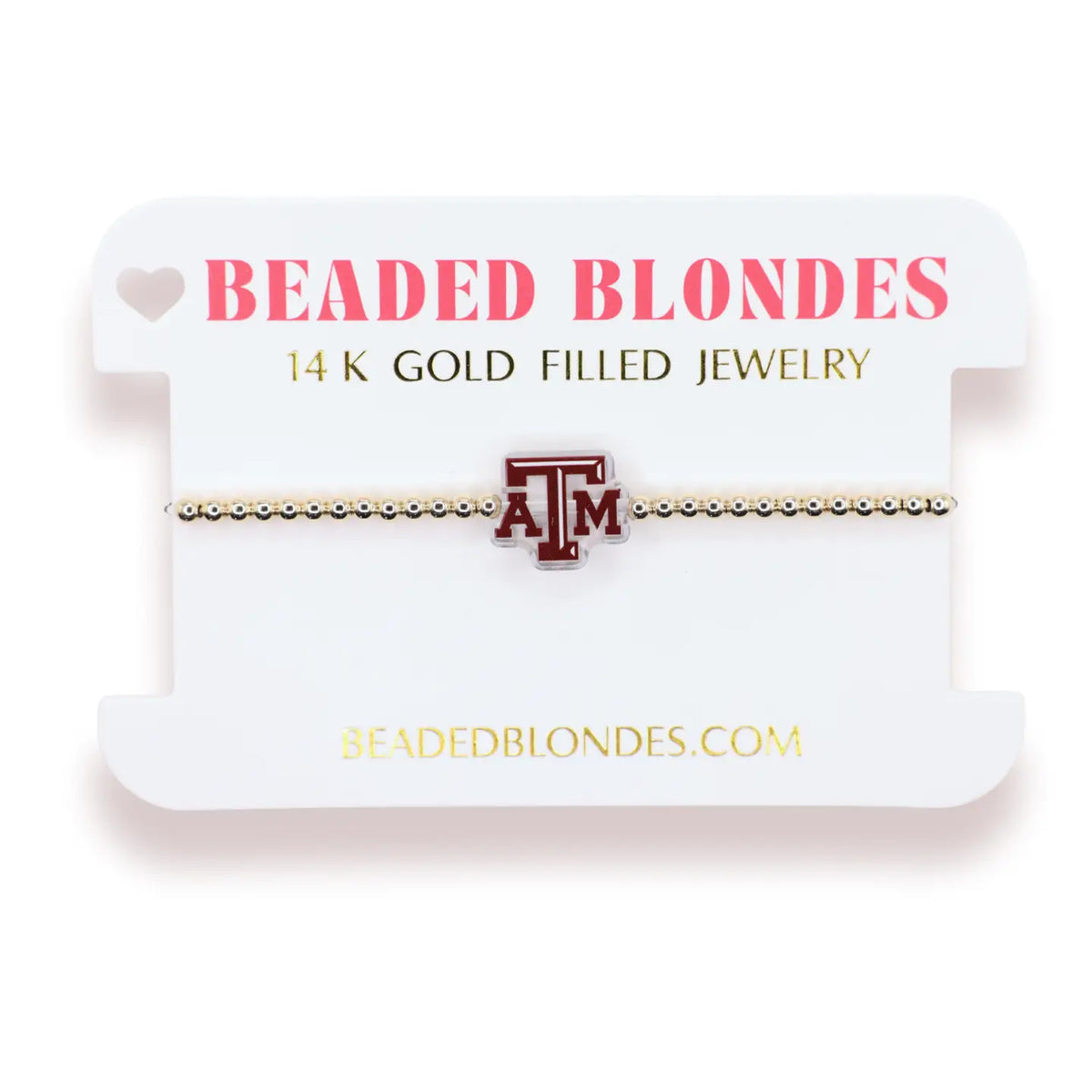 Beaded Blondes - Texas A&M Gold Bracelet - KC Outfitter