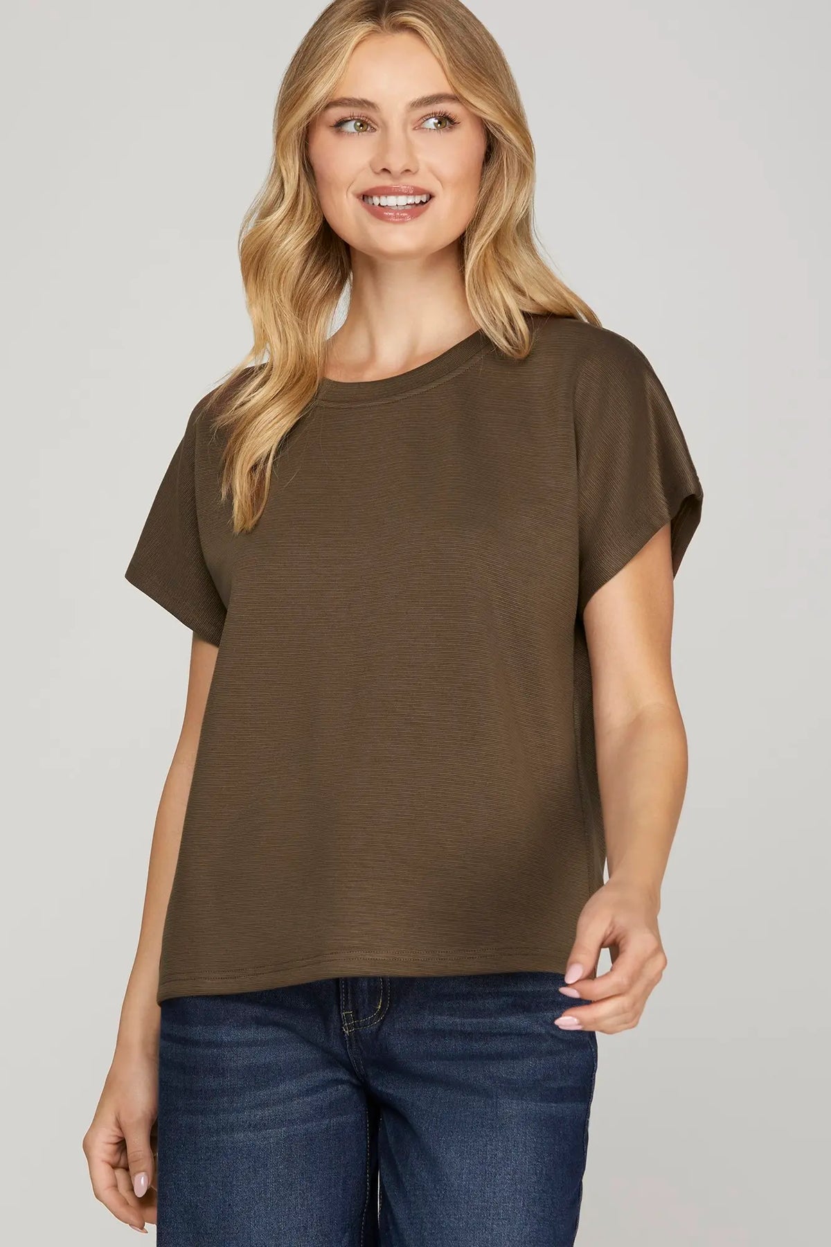 Latte Short Sleeve Top