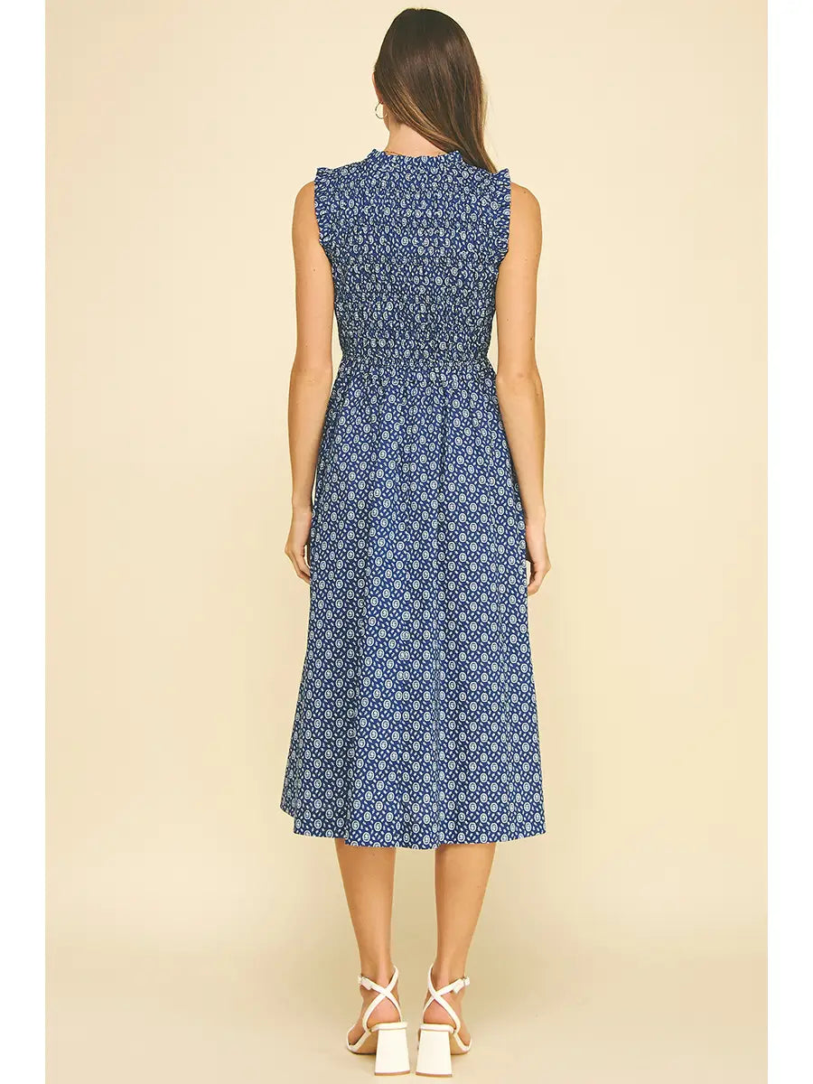 Bianca Blue Floral Dress - KC Outfitter