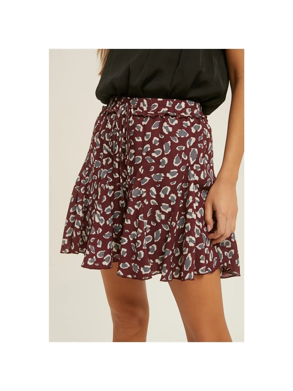 Leopard Print Flowy Skort