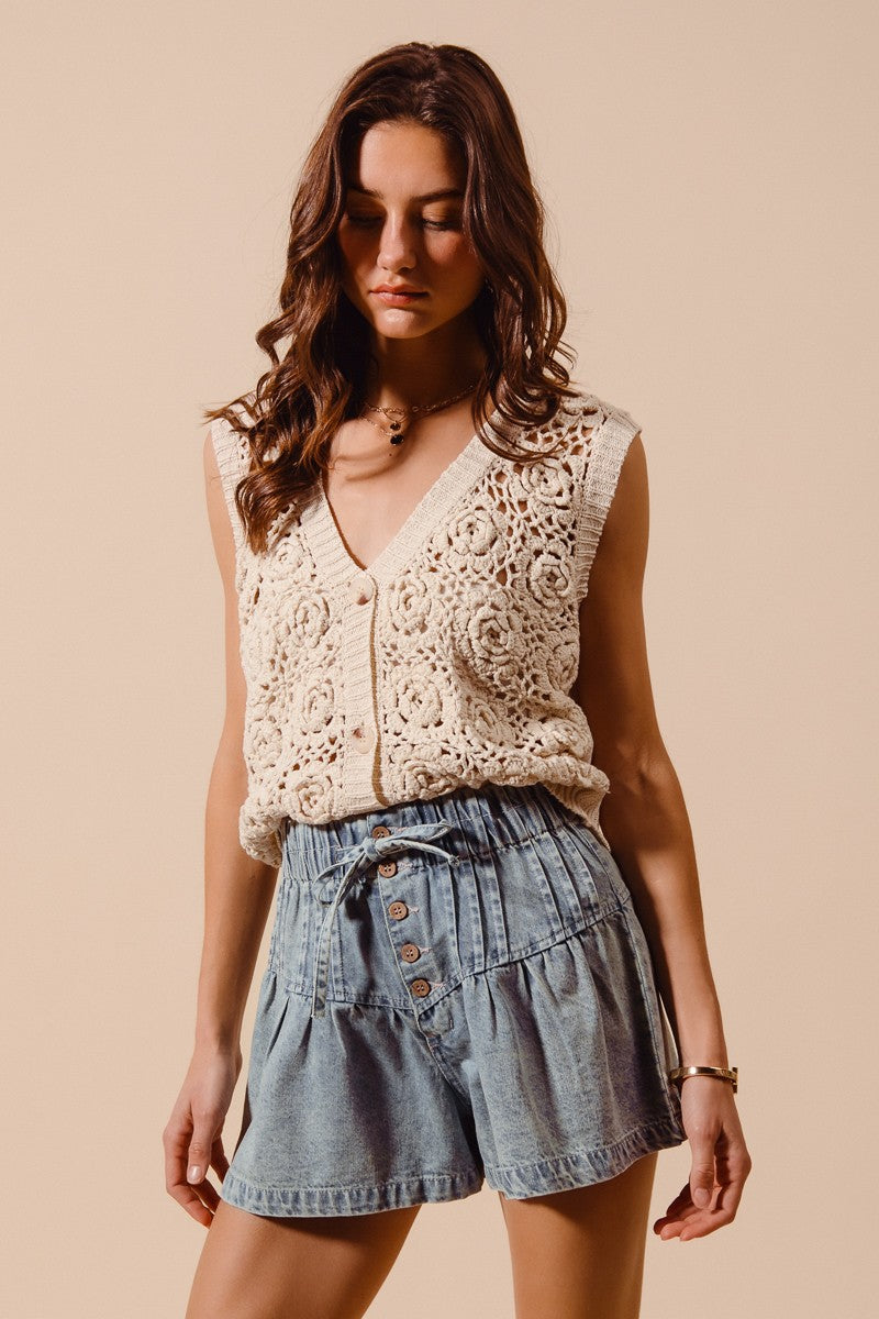 Flared Denim Shorts - KC Outfitter