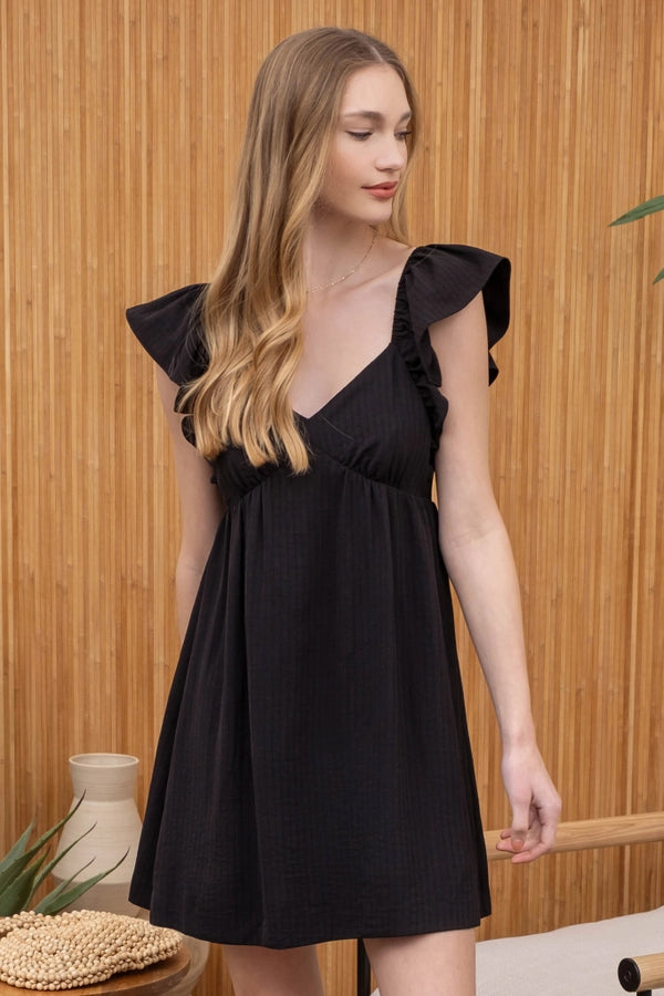 Vivie Black Mini Dress