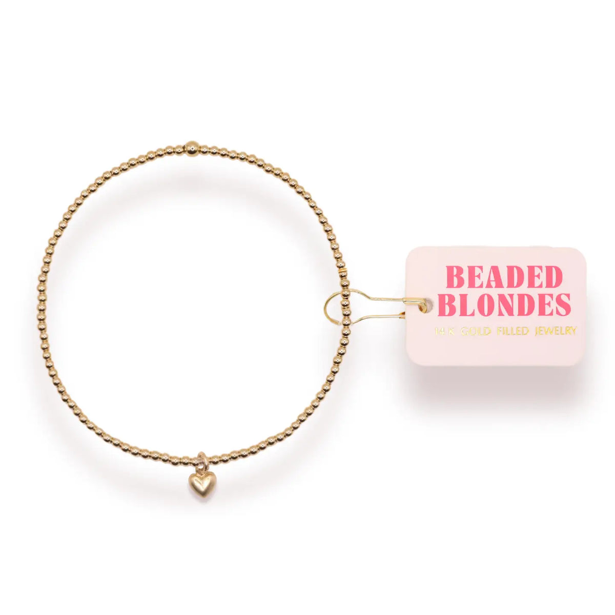 Beaded Blondes - Mini Heart Charm Bracelet - KC Outfitter